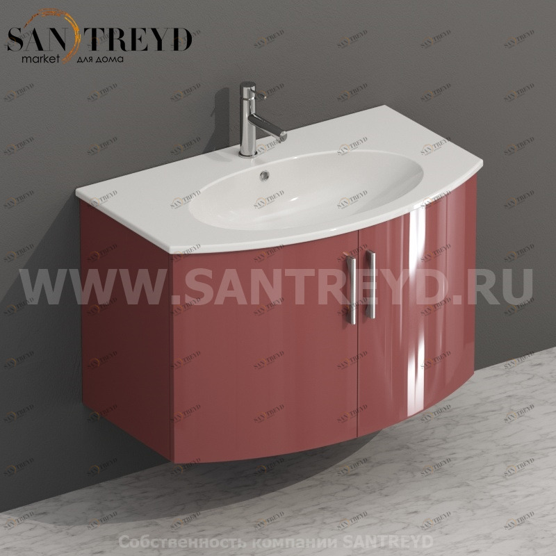 MDMA80Y144 Тумба с двумя створками 78 см розовая Globo 4ALL Италия Ceramica Globo