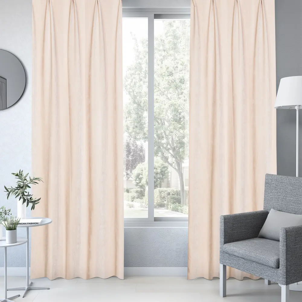 Штора на ленте Inspire Moriri 160x280 см цвет кремовый 83562058 STLM-2139676  - Вид №6