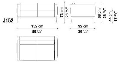 B&B Italia Project 3-х местный тканевый диван Jean 2013 sun-id-1360772 - Вид №2