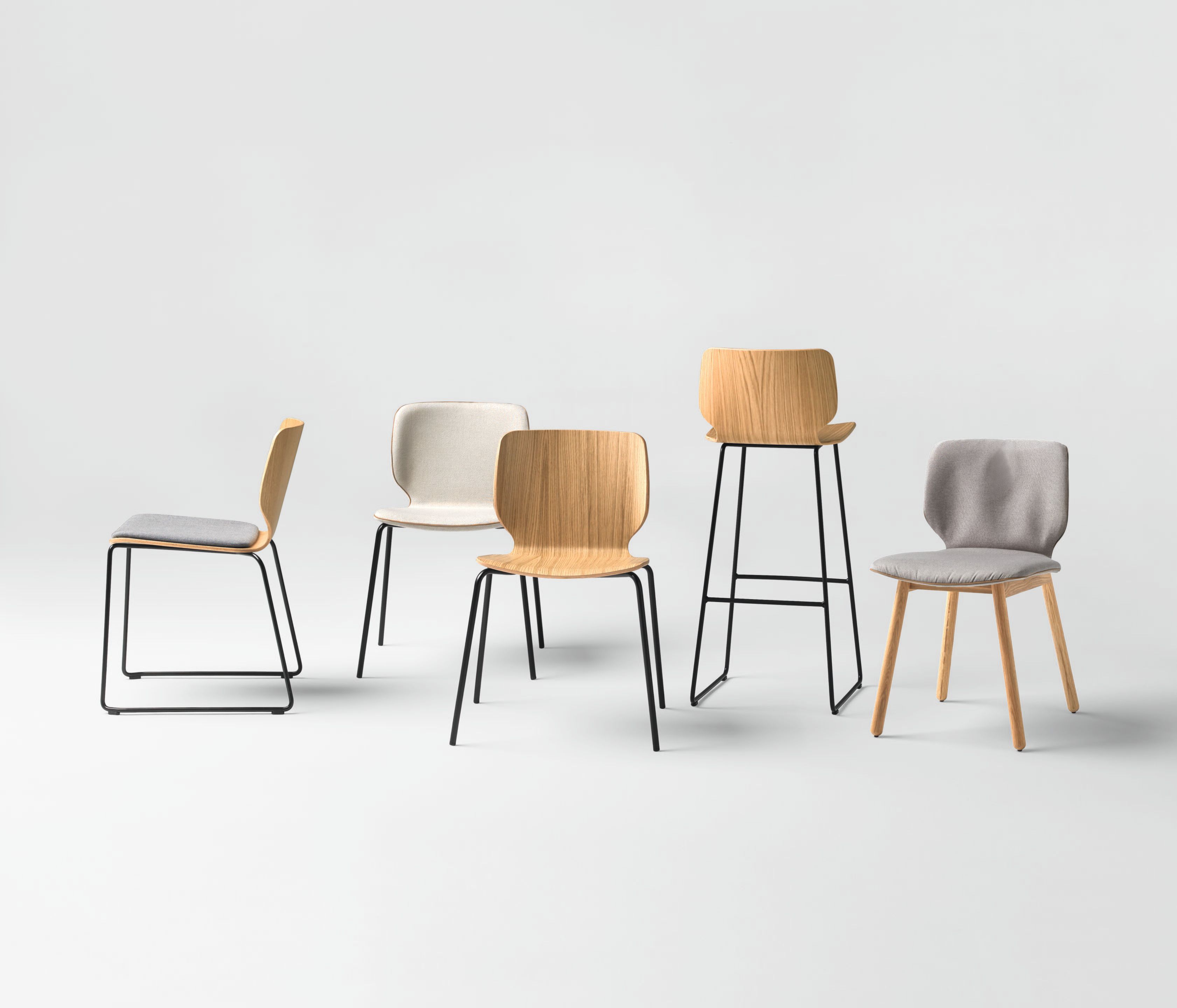 Штабелируемый стул из шпона с мягким сиденьем INCLASS Nim ARCH-00072143 - Вид №4