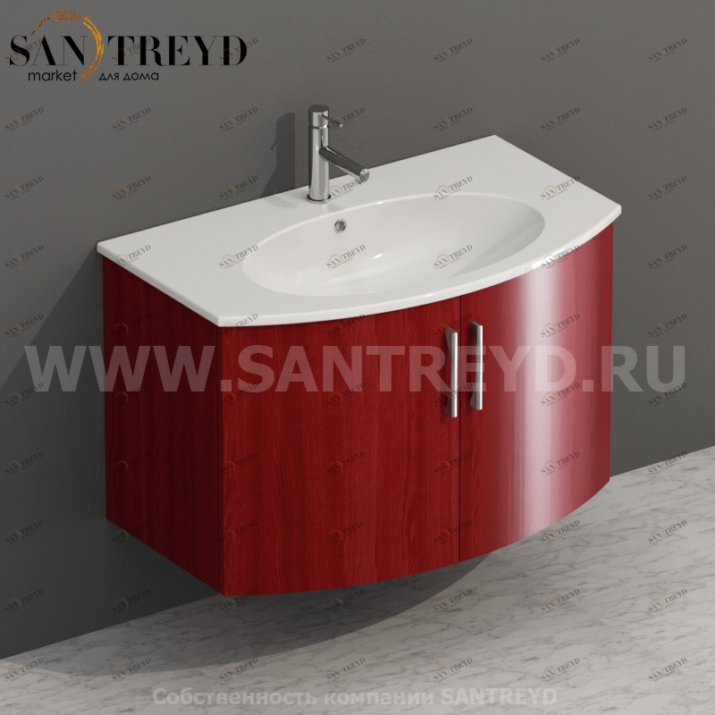 MDMA80Y6055 Тумба с двумя створками 78 см красная Globo 4ALL Италия Ceramica Globo