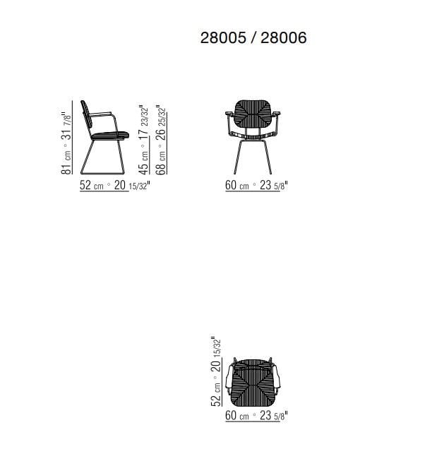 Веревочный стул с подлокотниками Flexform ARCH-00033995 - Вид №2