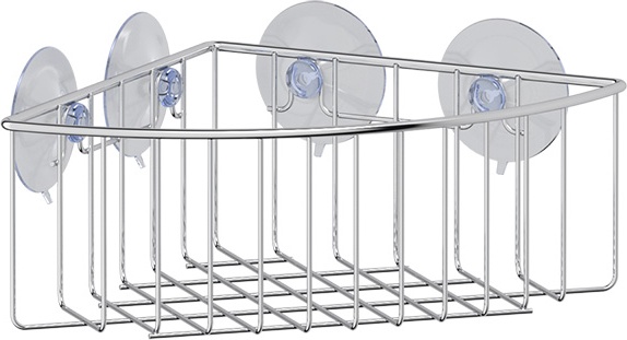 GHI 208 Полочка-решетка угловая на вакуумных присосках 24,3 cm SORCOSA Plain