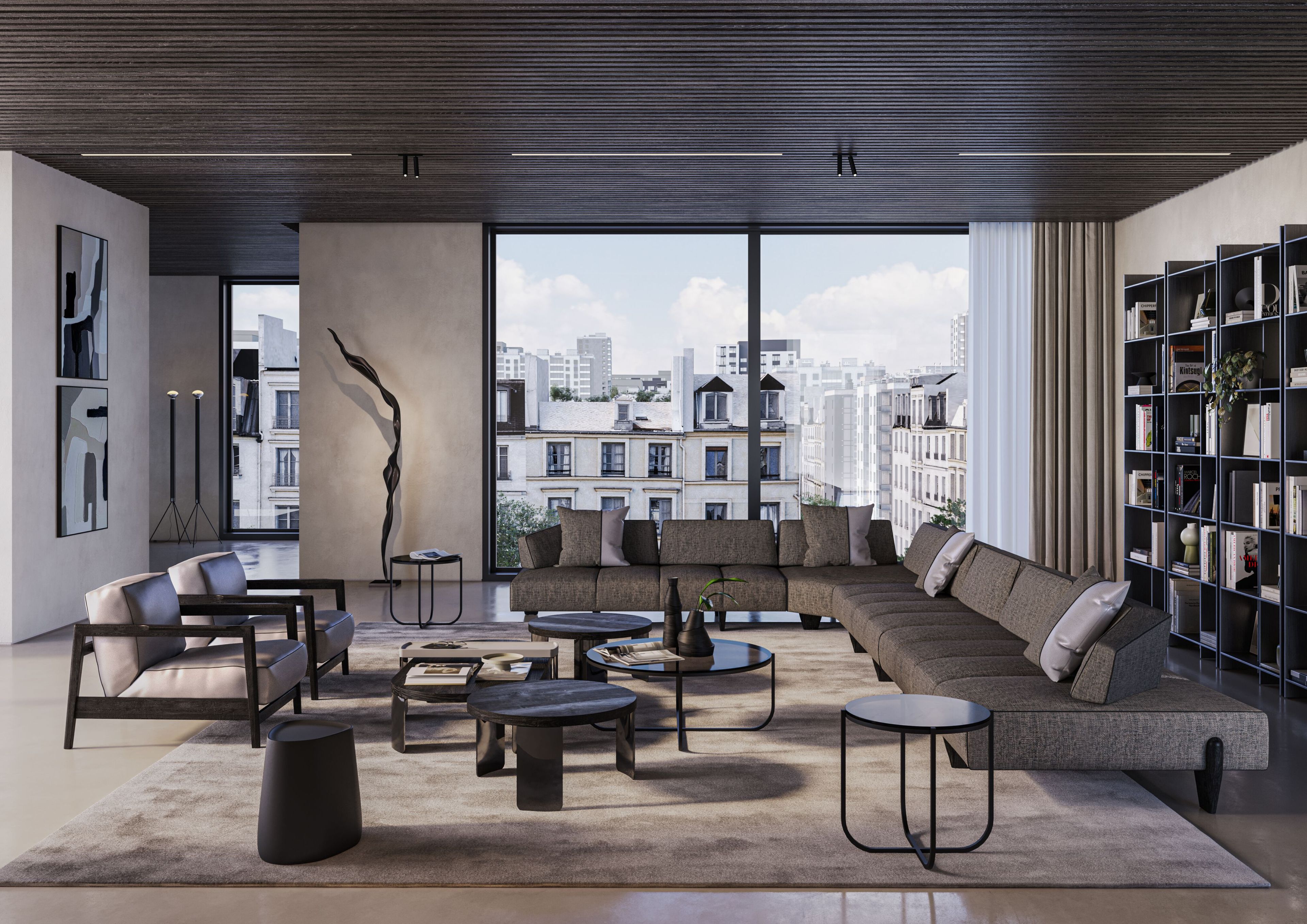 Секционный диван из кожи или ткани Vibieffe 25 LANE ARCH-00027394 - Вид №3