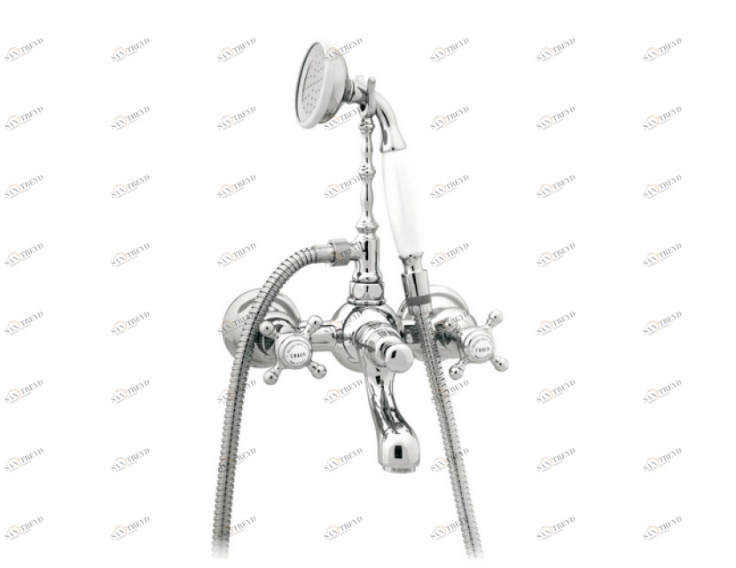 035018.000.62 Душевой набор для ванны Сатин никель Mestre RETRO