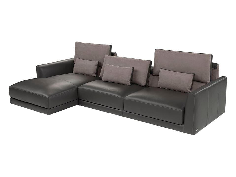 Кожаный диван с полуостровом Calia Italia Superior ARCH-00101972