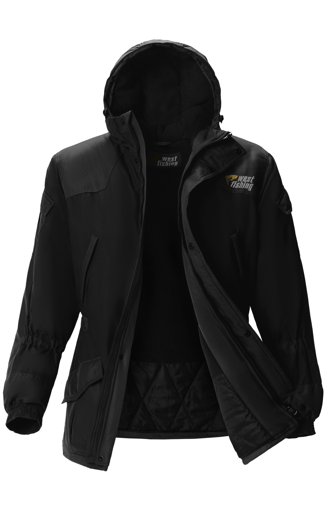 5039448 Костюм  утепленный черный West Fishing  Зимняя спецодежда Santreyd  - Вид №4