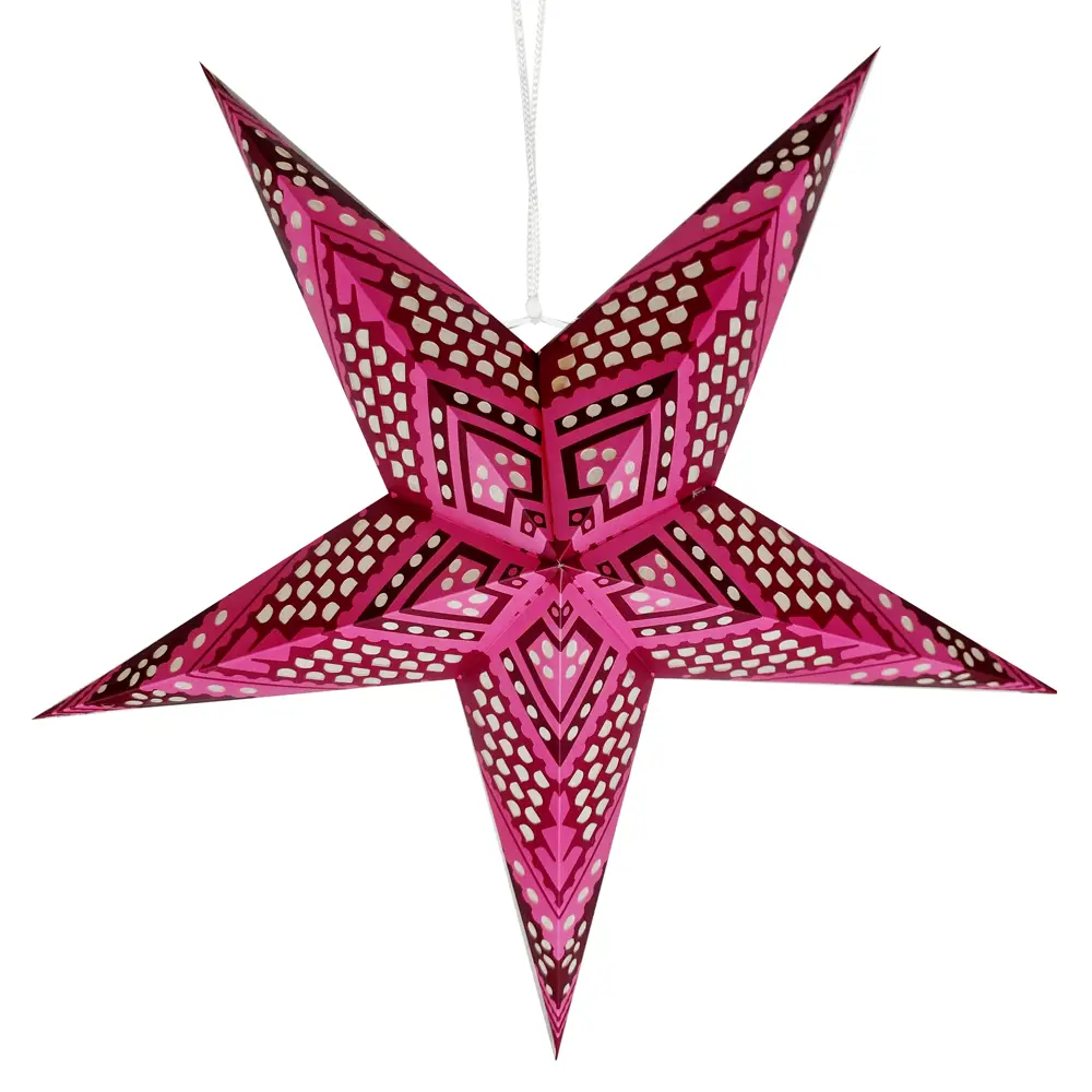 89378394 Елочная игрушка Звезда Инди 2.5x38 см розовый STLM-1517867 Santreyd 