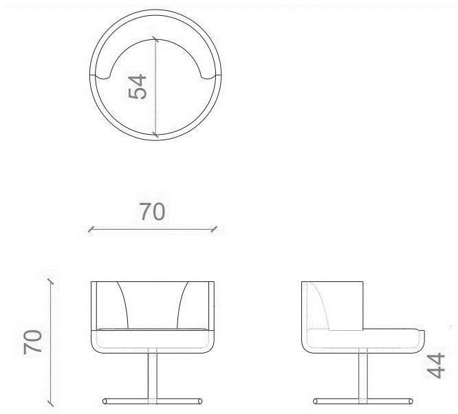 B&T Design Кресло в коже с 4-мя спицами Round sun-id-1437208 - Вид №4