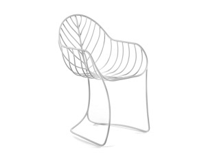 Садовый стул из нержавеющей стали с подлокотниками