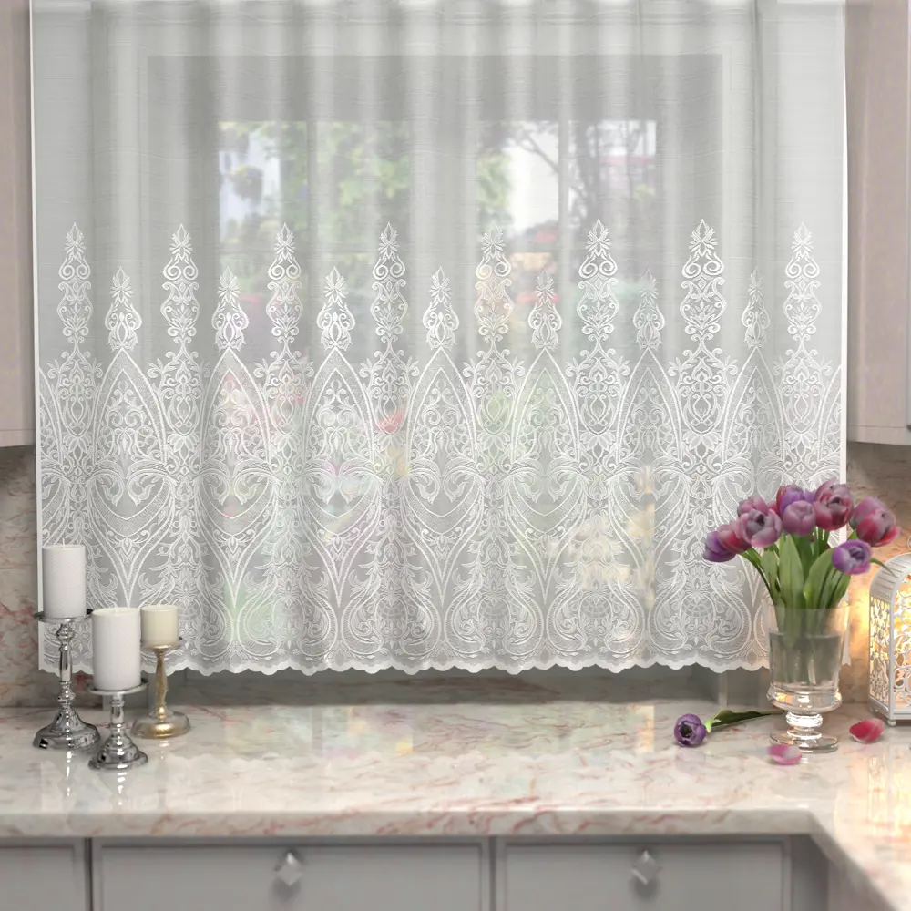 Занавеска Грация 200x160 см цвет белый Santreyd STLM-2008271 - Вид №5