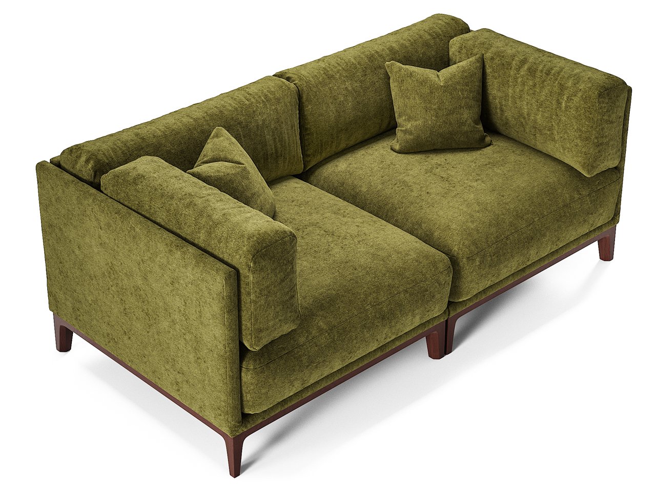 Диван Case прямой зеленый THE IDEA ДИЗАЙНЕРСКИЕ 210518 Зеленый  - Вид №1