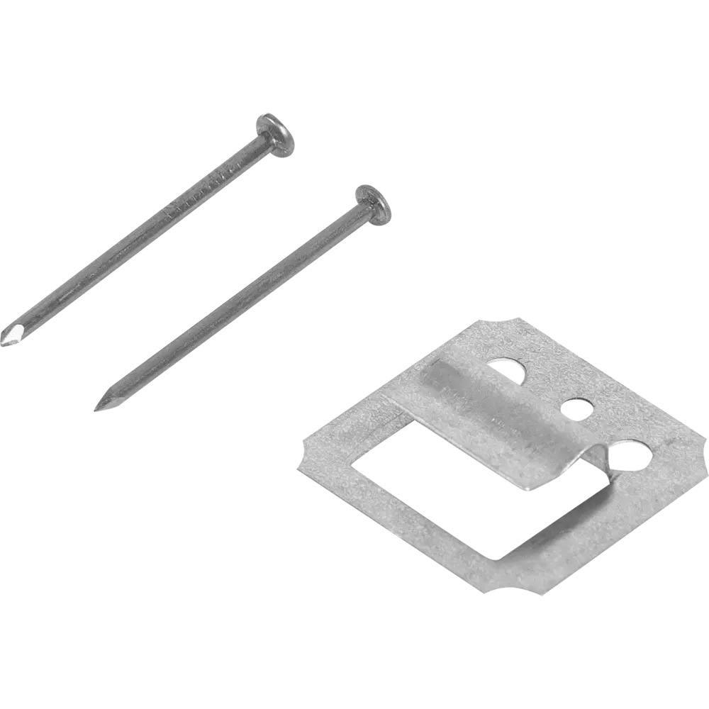 Кляймеры оцинкованные №3 (с гвоздями), 100 шт КРЕПКО-НАКРЕПКО STLM-2210551