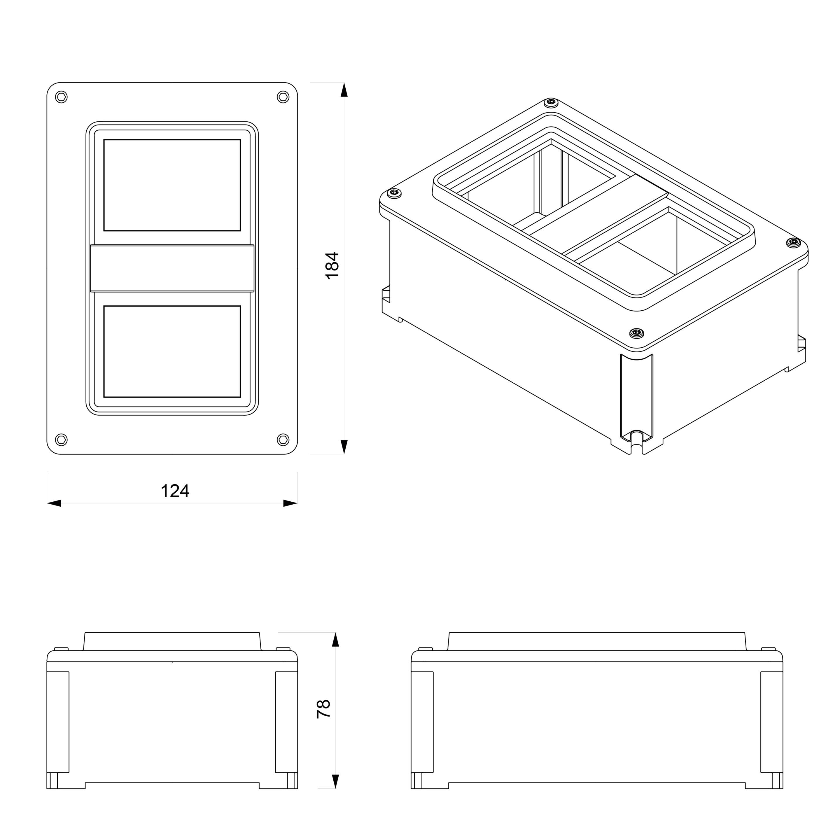 Коробка для электрической системы из натурального алюминия Genuit Silver ARCH-00114256 - Вид №16