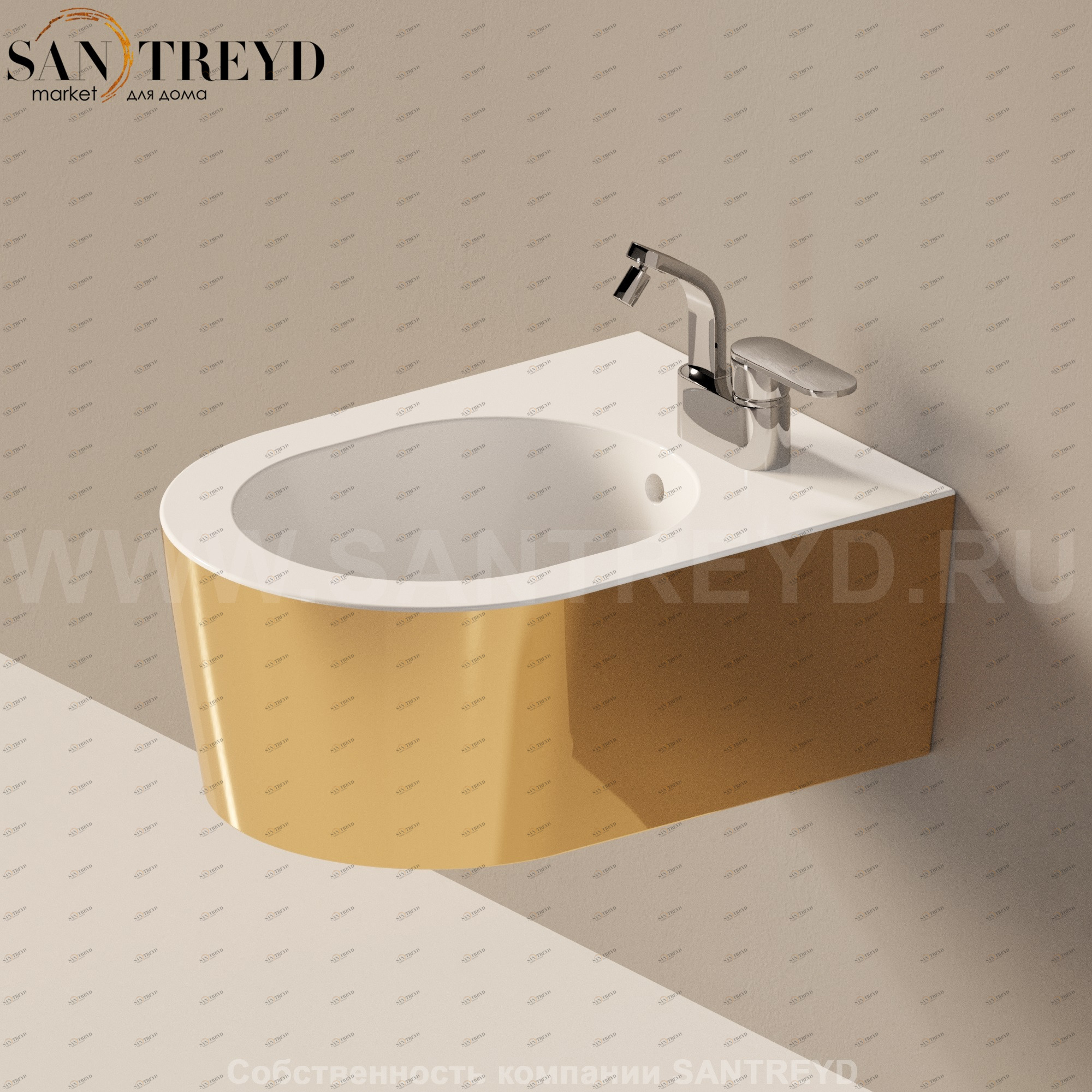 5065GOLD Биде подвесное Link Ceramica Flaminia