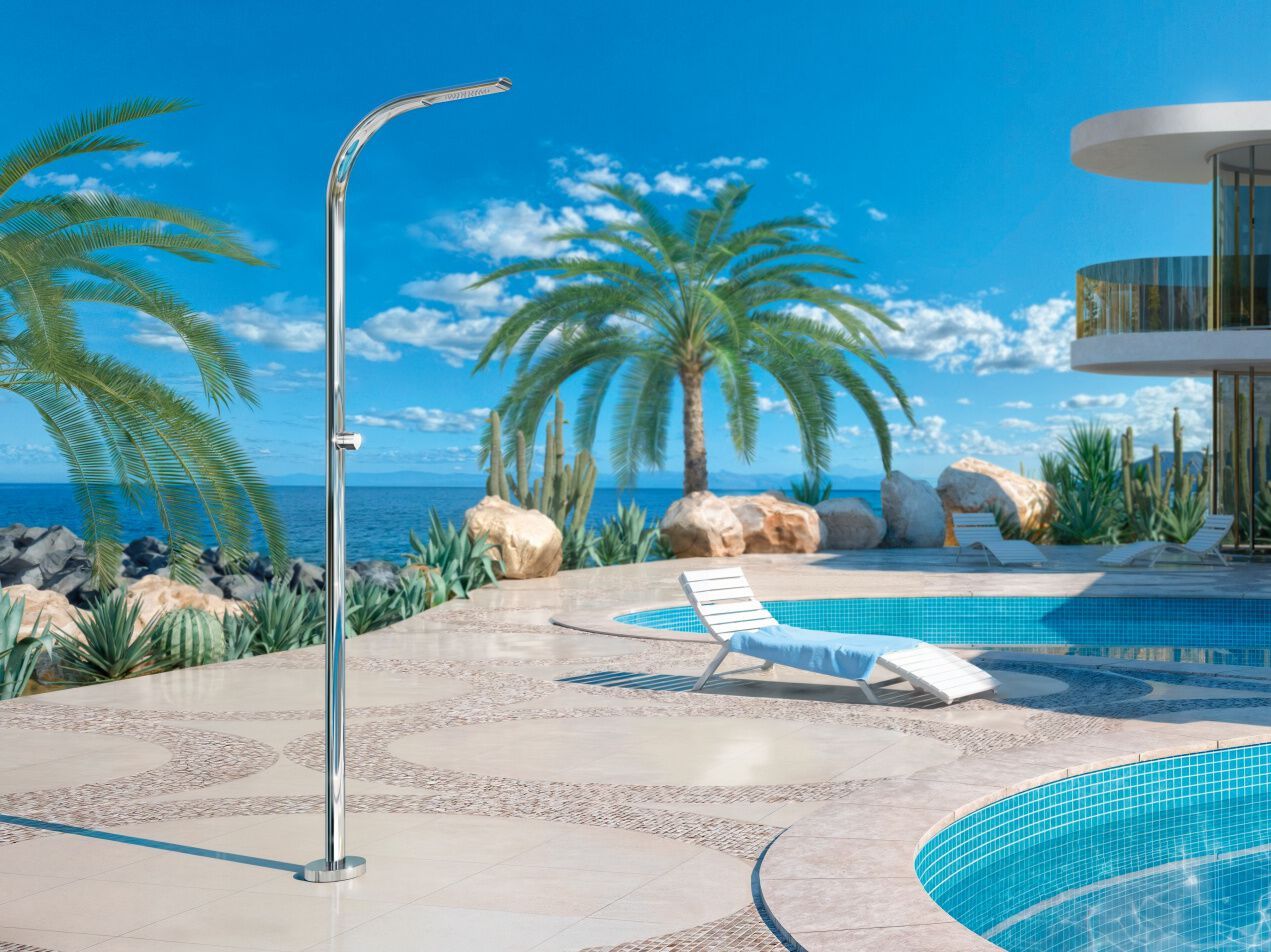 Stainless steel outdoor shower Inoxstyle ELLIPSE-DU ARCH-00076390