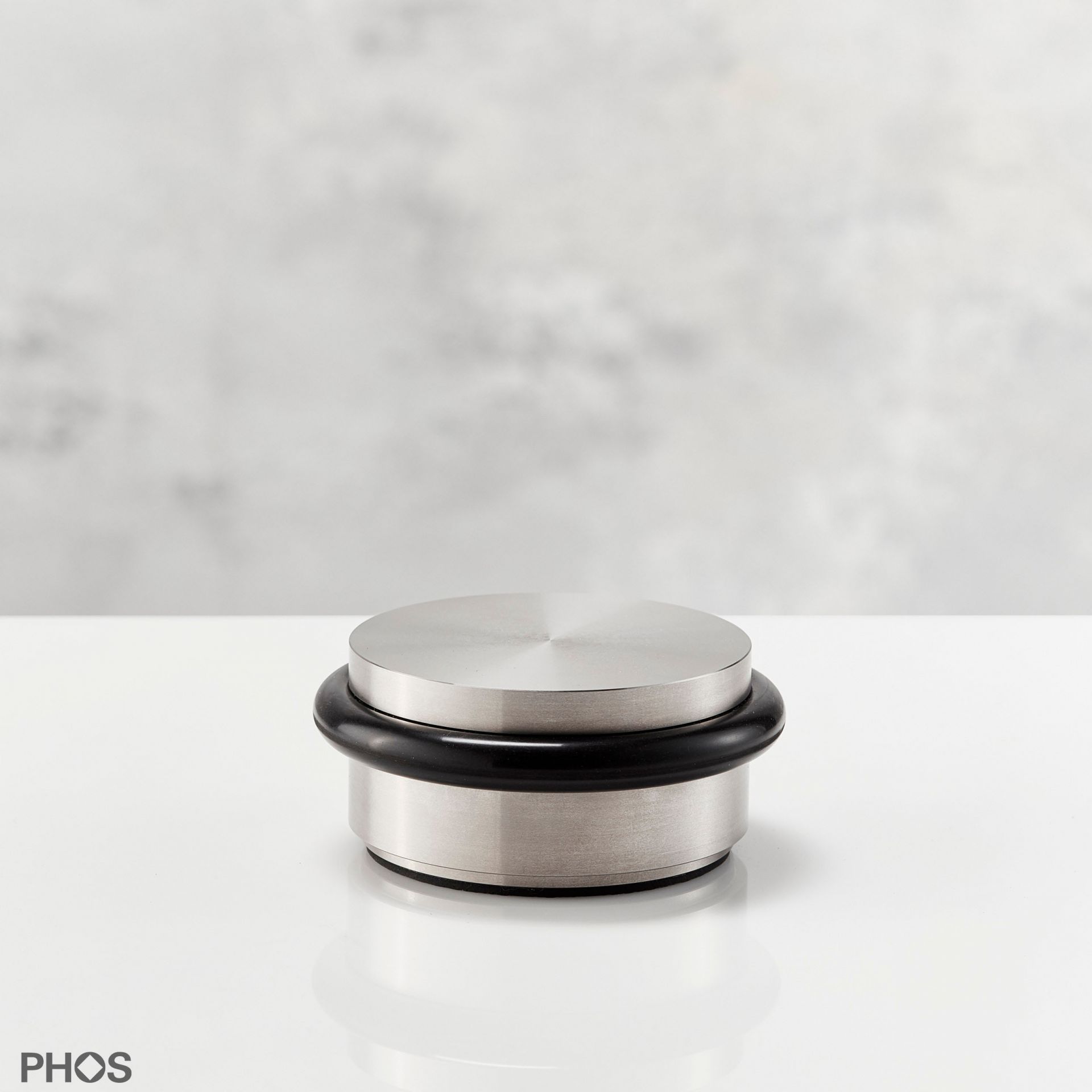 TSB90-45 Дверной стопор нижний, без шурупов, ø90 мм. высота 45 мм. PHOS 