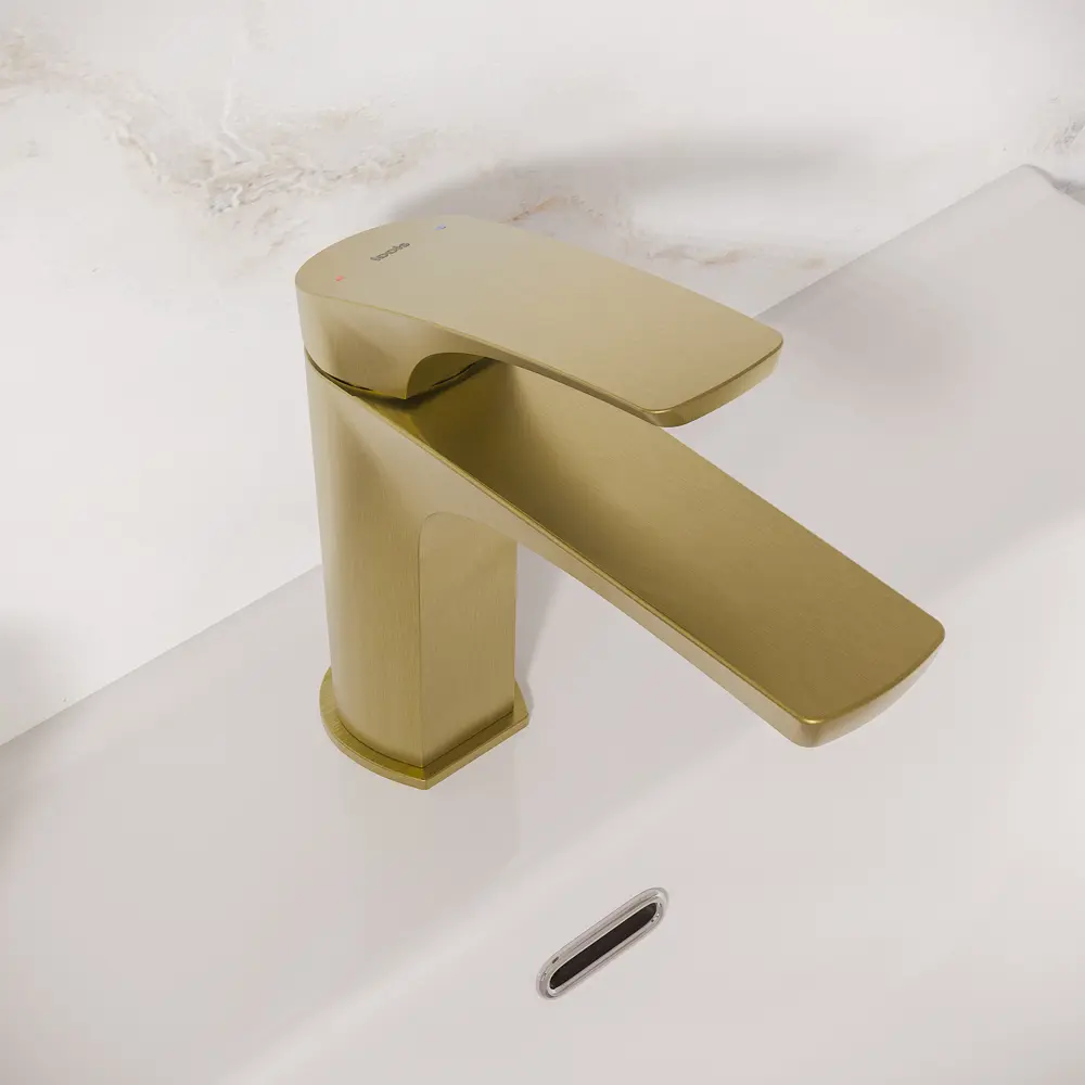 Смеситель для раковины Iddis Lahta LAHMG00i01 однорычажный цвет золото STLM-2029116 - Вид №2