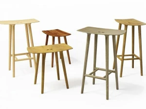 sixay furniture Барный стул из массива дерева с подставкой для ног Paul