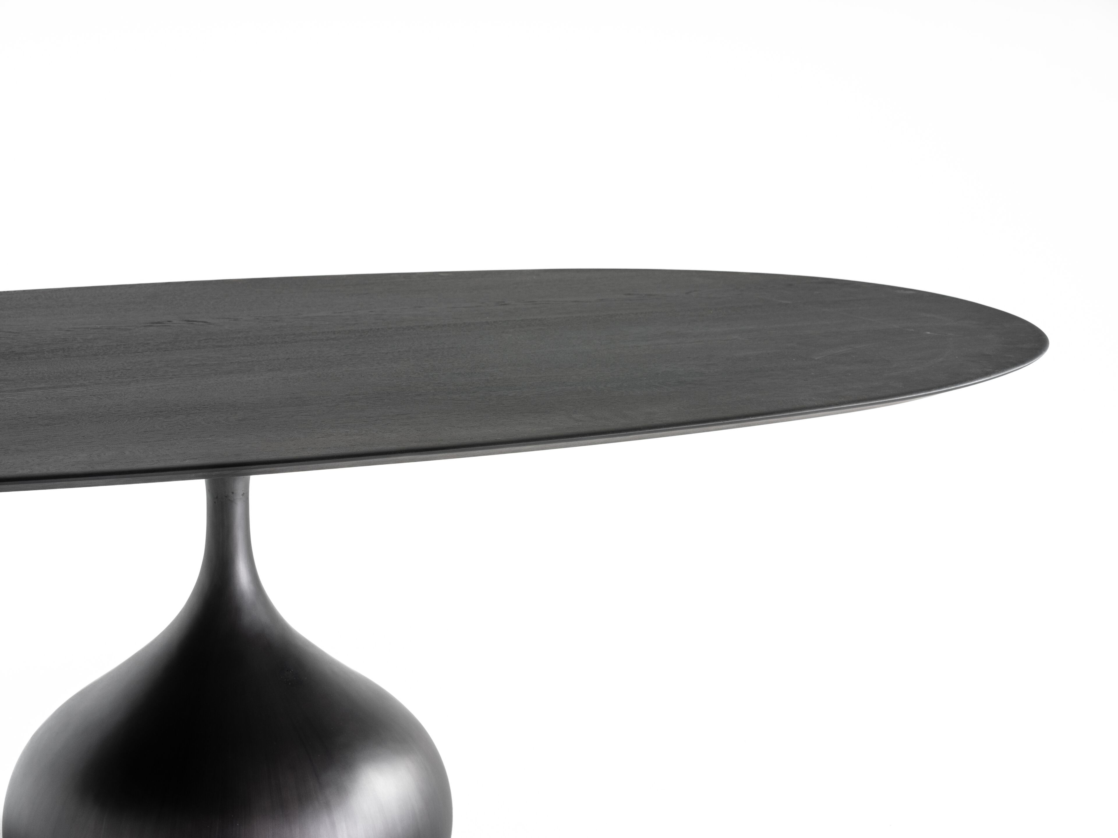 Овальный стол из бронзы и дерева DE PADOVA RAINDROPS ARCH-00152400