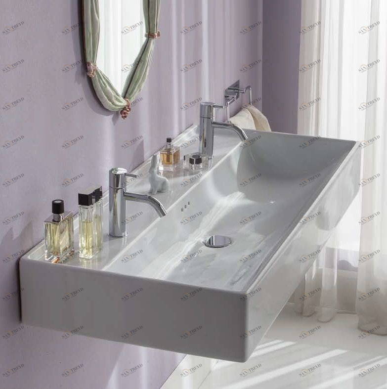 46043 Подвесная раковина настенная овальная Rapsel  белая 