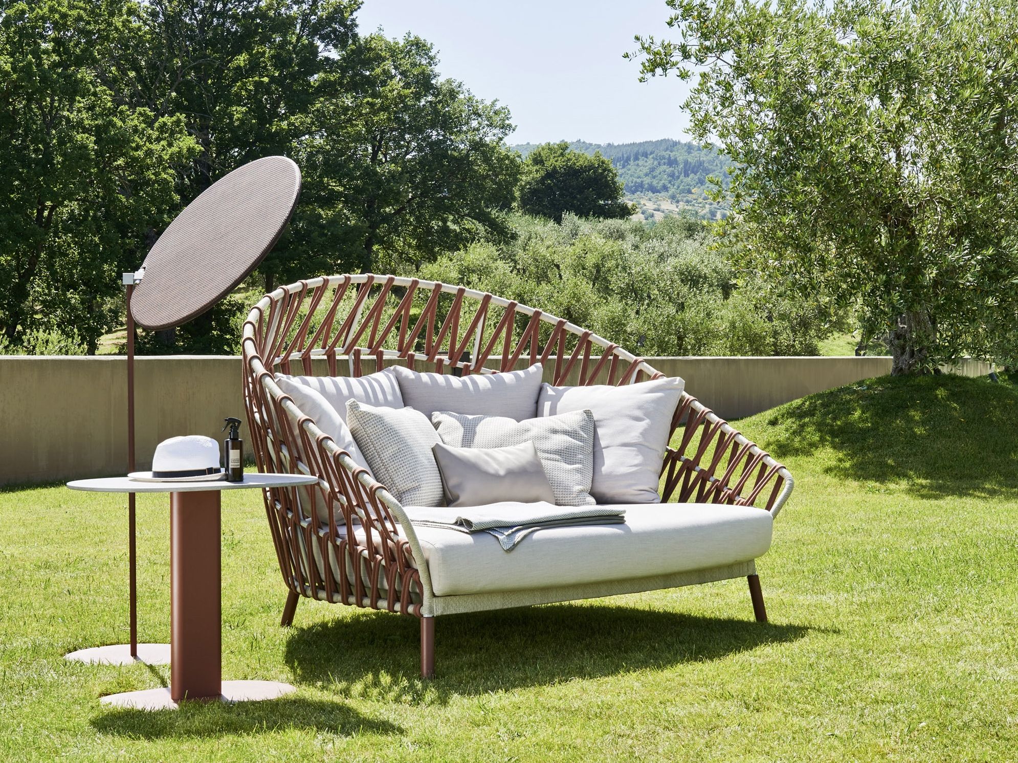 2-местный акриловый тканевый садовый диван Varaschin Эмма Кросс ARCH-00009633 - Вид №2