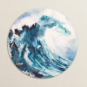 Картина на стекле Postermarket Волна 40x40 см