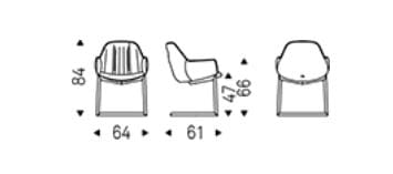 Мягкий консольный стул с подлокотниками Cattelan italia Scarlett ARCH-00060640 - Вид №2