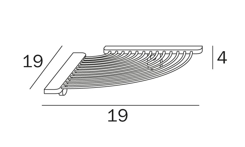 Металлическая полка для ванной комнаты INDA® ARCH-00137013 - Вид №2