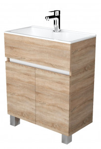 У83303 Тумба с раковиной Mira 60Н 2д. Дуб Сонома 1 Marka MIRA