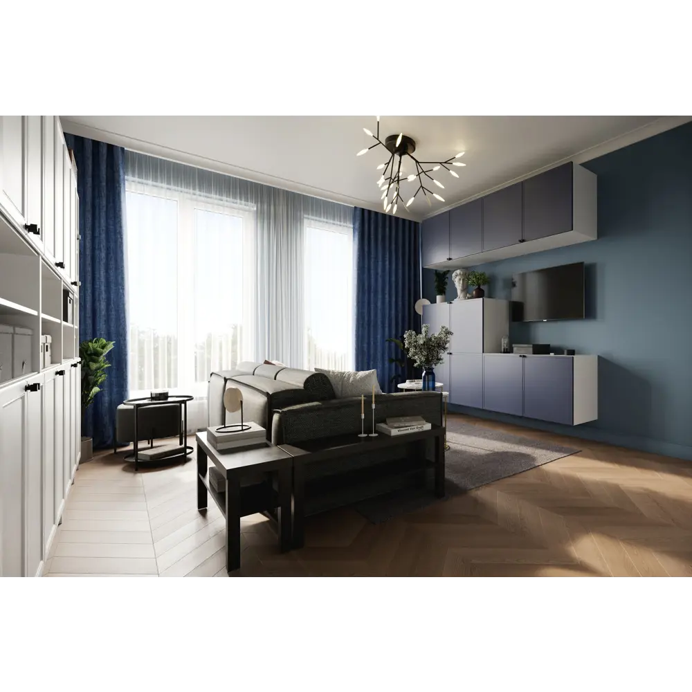 Santreyd Дверь для шкафа Лион Амьен 60 см цвет индиго 89354814 STLM-1089997 - Вид №6