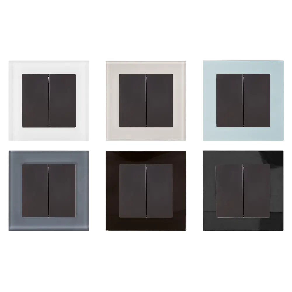 Выключатель проходной встраиваемый Werkel 2 клавиши, цвет серо-коричневый Встраиваемые механизмы STLM-2206711 - Вид №1