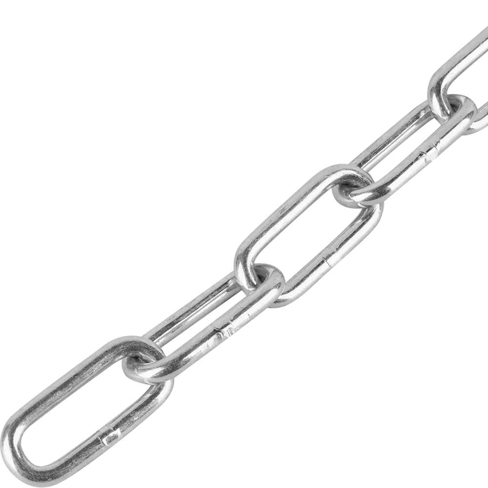 Цепь Standers оцинкованная сталь длинное звено 5 мм 2.5 м/уп STLM-2046446
