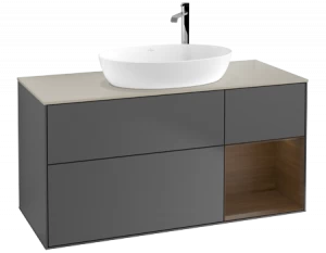 Villeroy&Boch Тумба под раковину Прямоугольная версия F953GNGK Finion Anthracite Matt Lacquer