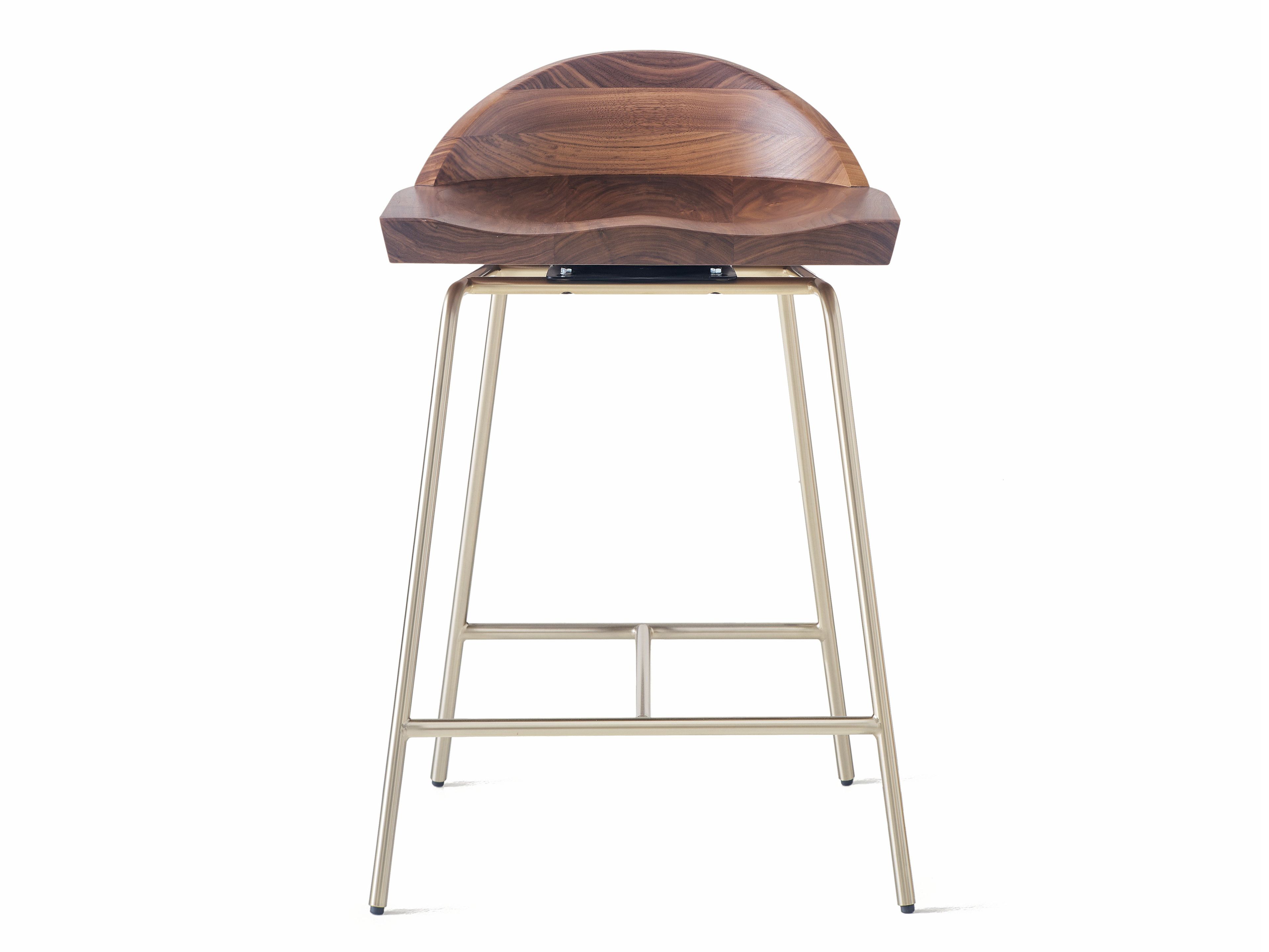 Стальной и деревянный стул со спинкой BassamFellows Шпиндель ARCH-00126946 - Вид №1