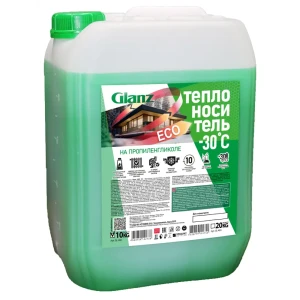 Теплоноситель Glanz Eco GL-402 -30°C 10 кг пропиленгликоль