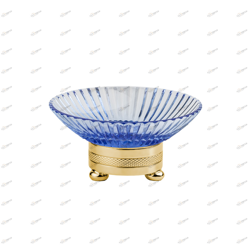 FS10C-601B FS10C-601B Мыльница круглая РАЗМЕР КРИСТАЛЛА «ТРОСТЬ Cristal & Bronze CRISTAL TAILLE “CANNELÉ” CISELÉ 