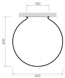 ENGI Светодиодный потолочный светильник из метакрилата Sfera Ensfc40 - Вид №2