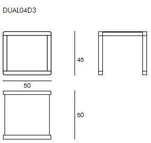 Il Giardino di Legno Квадратный садовый стол из дерева и стекла Dual Dual04d3 - Вид №3