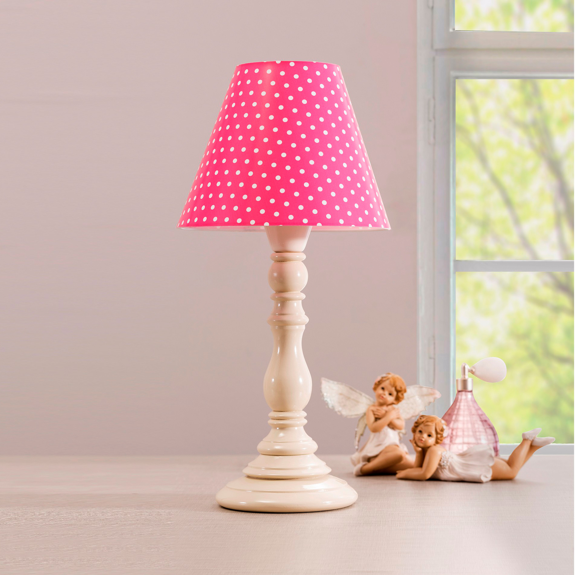 Настольная лампа детская розовая в горошек Dotty CILEK PRINCESS 00-3832406 Розовый Santreyd - Вид №2