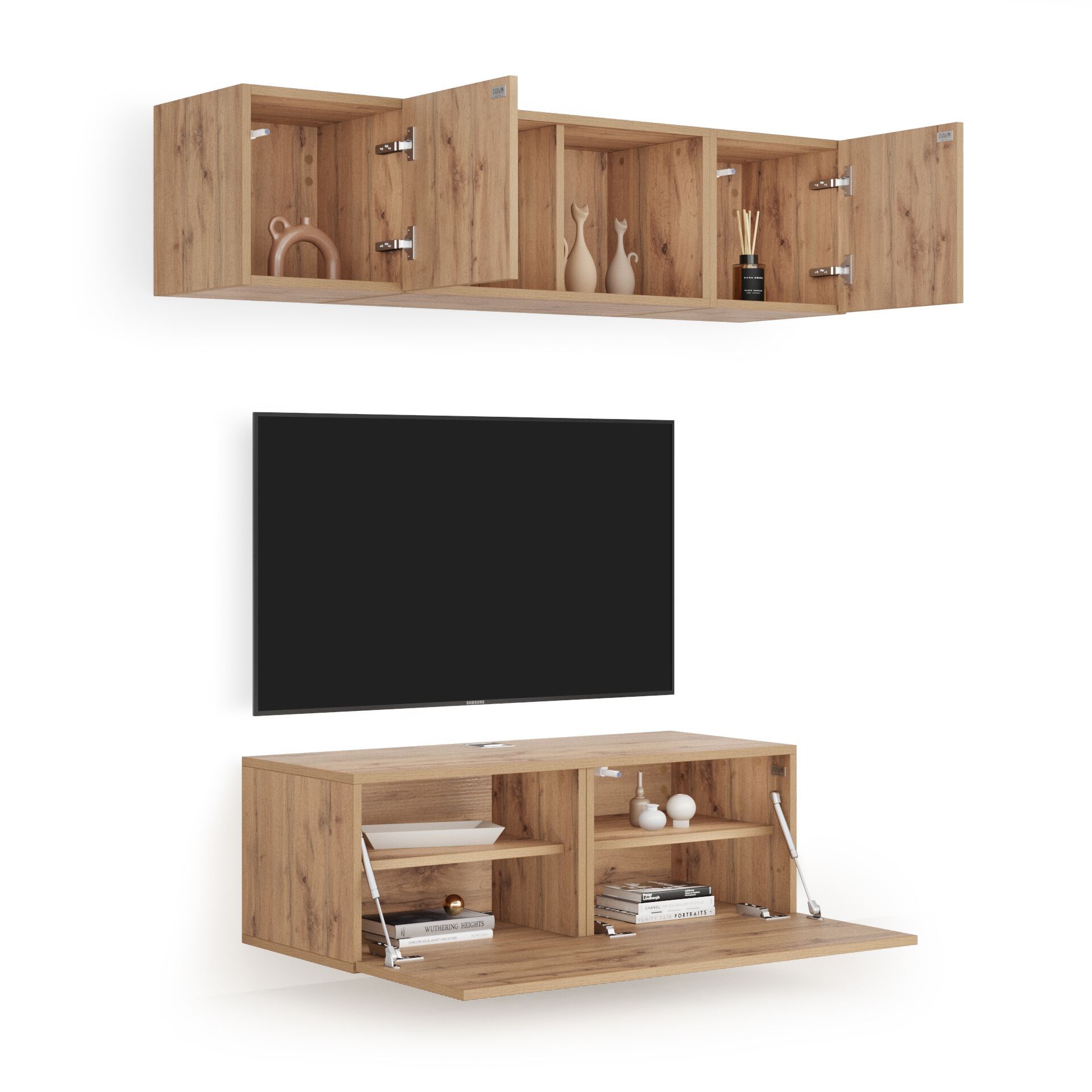 Модульная оборудованная стена установленная стеной в меламинированном Mobili Fiver Easy ARCH-00044646 - Вид №19