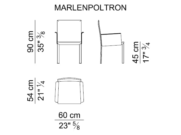 Кожаный стул с подлокотниками i 4 Mariani ARCH-00060993 - Вид №2