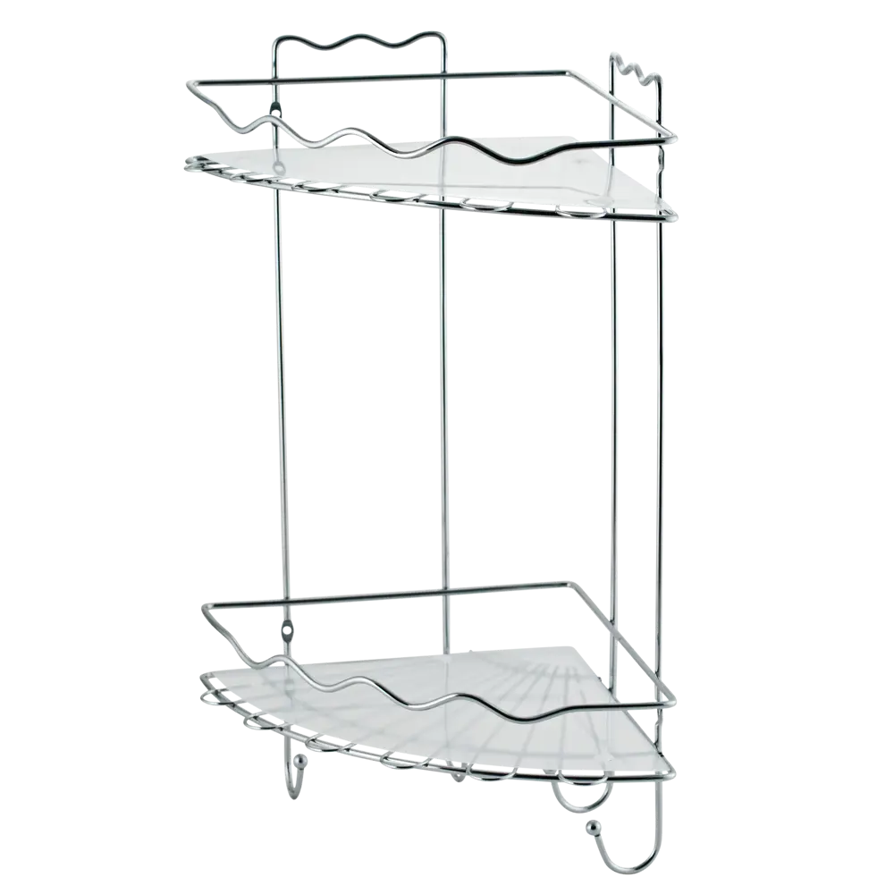 Полка для ванной комнаты Swensa угловая двухъярусная хром SWR STLM-2003586