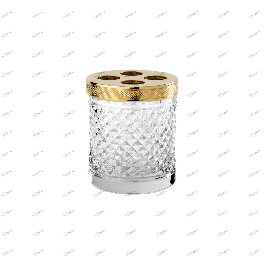 FS08C-620 FS08C-620 Стакан для зубной щетки «РАЗМЕР ДИАМА КРИСТАЛЛ Cristal & Bronze CRISTAL TAILLE “DIAMANT” CISELÉ 