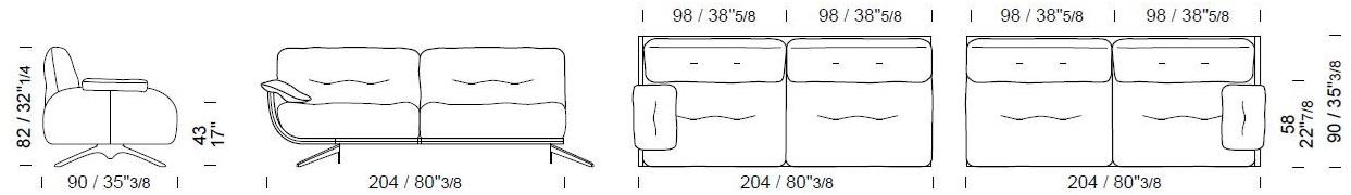 Borzalino Модульный угловой диван из ткани Ayton sun-id-1474067 - Вид №10