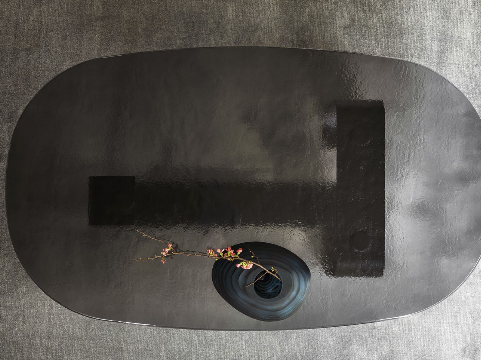 Овальный журнальный столик из закаленного стекла Calligaris RIBBON ARCH-00094951 - Вид №3