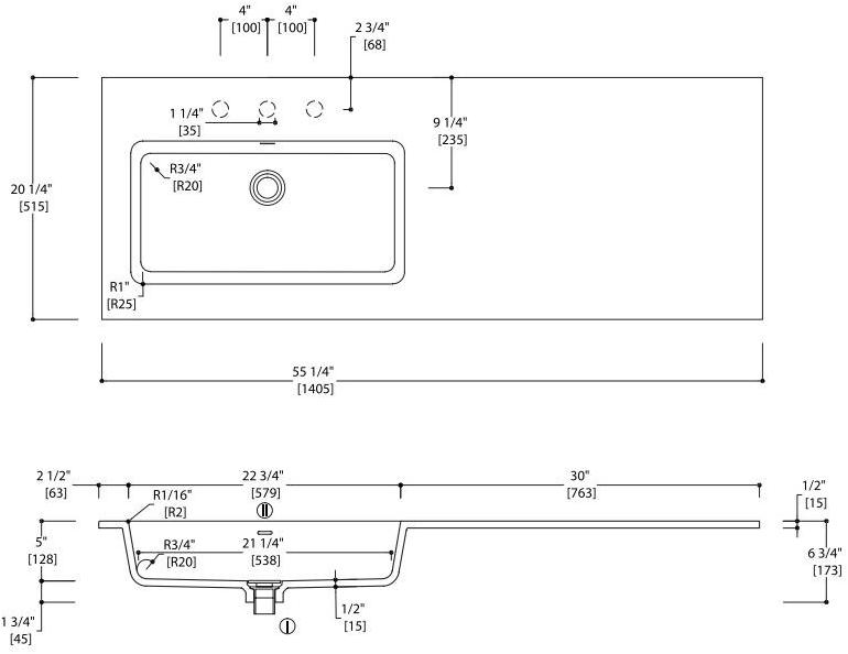 Sa1401 Накладная раковина на столешницу  овальная Blu Bathworks®  - Вид №2
