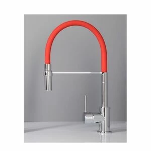 Смеситель для кухни Aquanet FF6215 красный