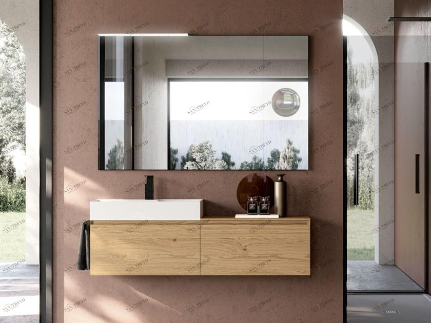 Ideagroup Мебель для умывальника из дуба с ящиками Cubik sun-id-1504394