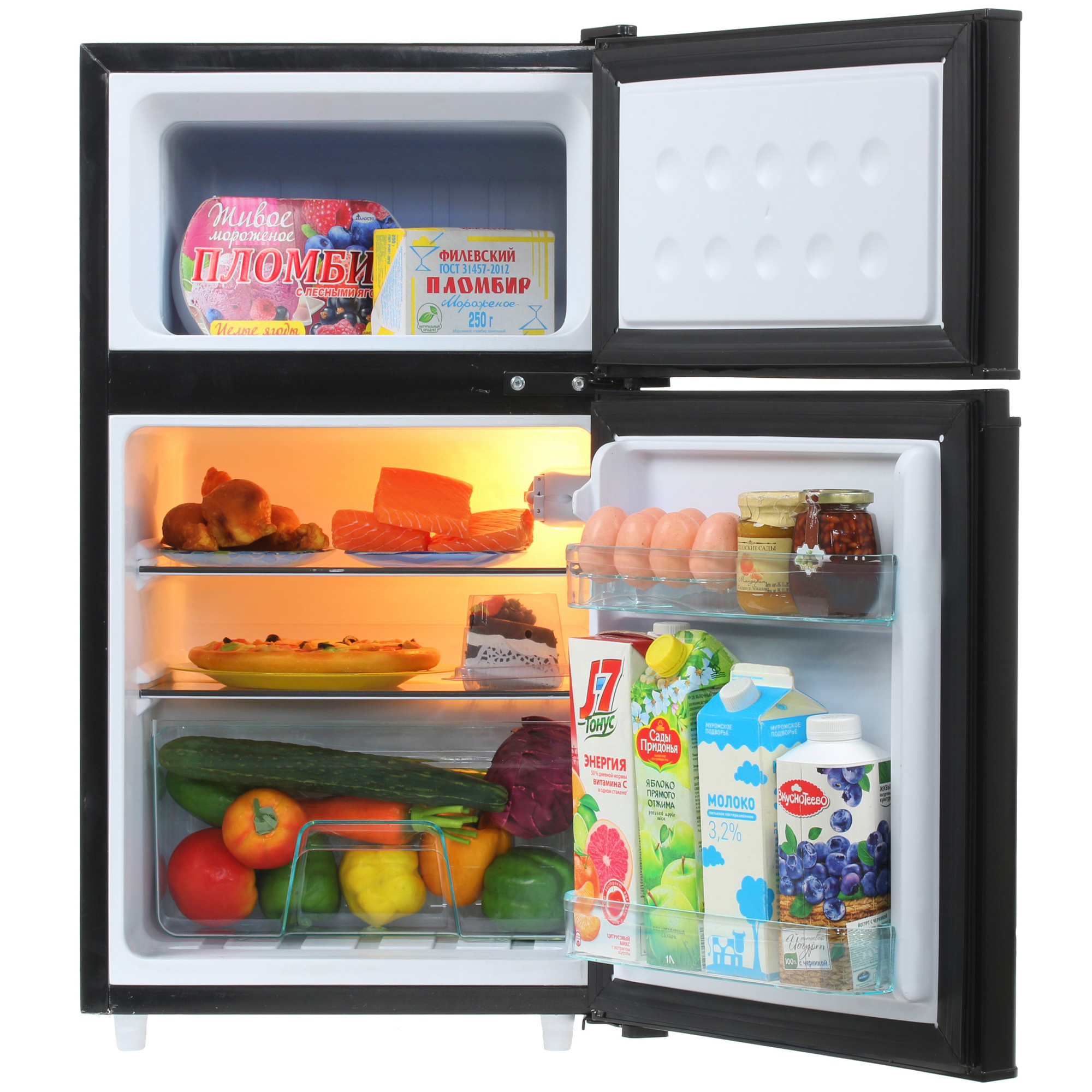 1118627 Холодильник компактный   Tesler RCT-100 черный STDN-0087471 - Вид №5